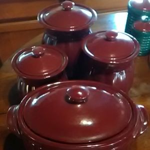 Celebrating home canister set and bean pot